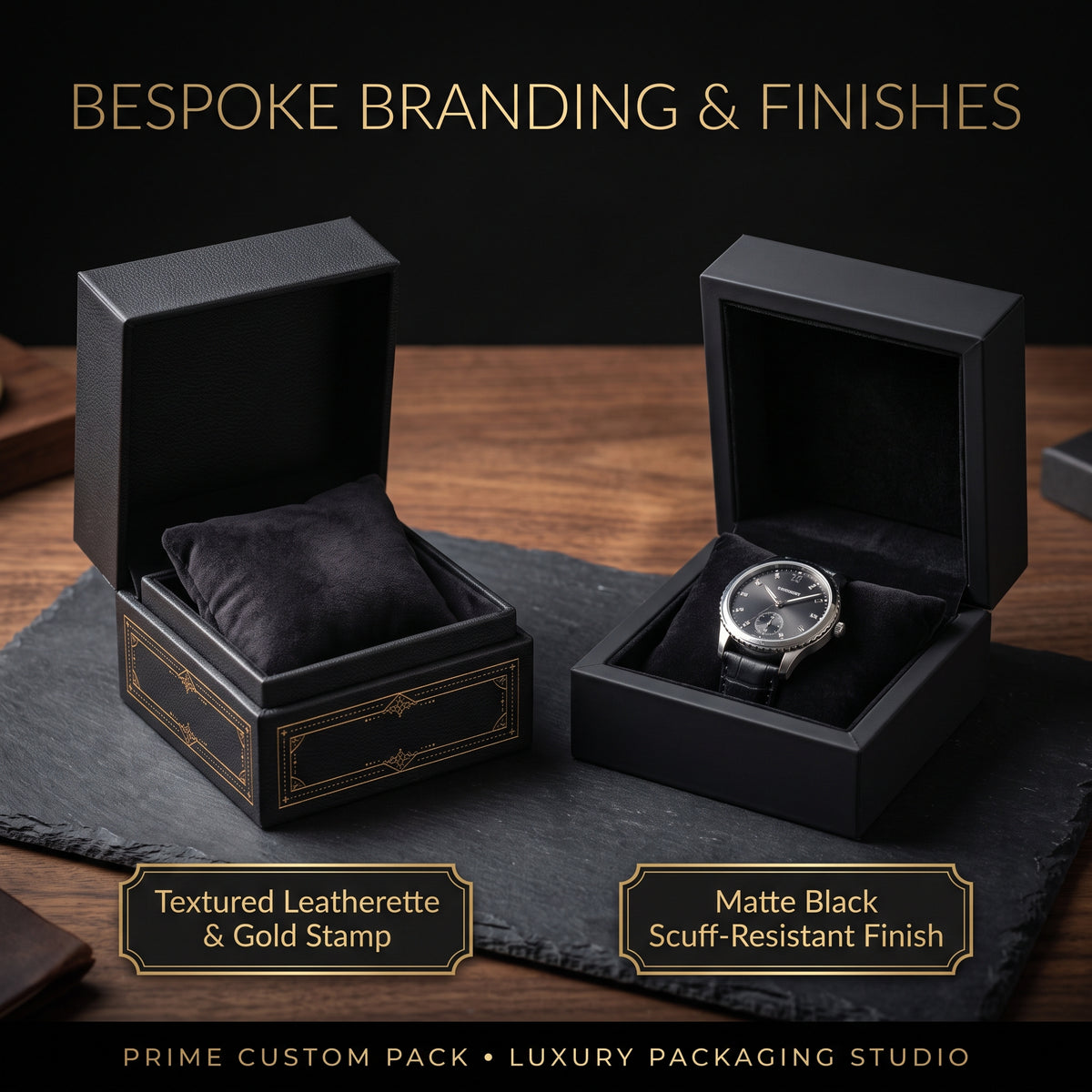 Bespoke Luxury Watch & Jewelry Packaging | Premium Custom Boxes & Finishes for DTC Brands
